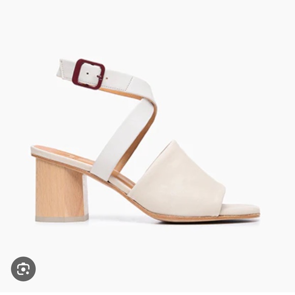 Cocolico Sz 38 Billie Block Heel Sandals in Ivory - Picture 3 of 7